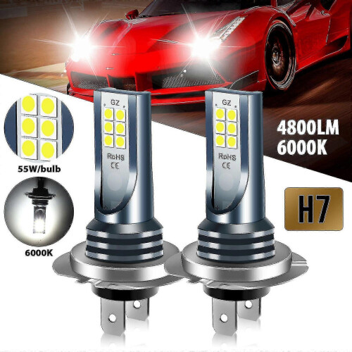 4x Κιτ Λαμπτήρων Προβολέων H7 LED Υψηλής Χαμηλής Δέσμης 220w 60000lm Υπερφωτεινό 6000k Λευκό 1