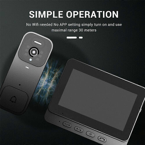 X7 Smart Video Doorbell Camera Wireless Intercom HD Monitor with Display Screen Home Security System 1