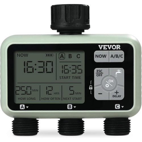 2026 Newest Watering Timer, 3 Outlets, Hose Watering Sprinkler Timer with 3