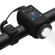 2026 Newest Electric Bike Horn Bicycle Light 2 in 1; 110dB Bicycle Horn 5 Sound