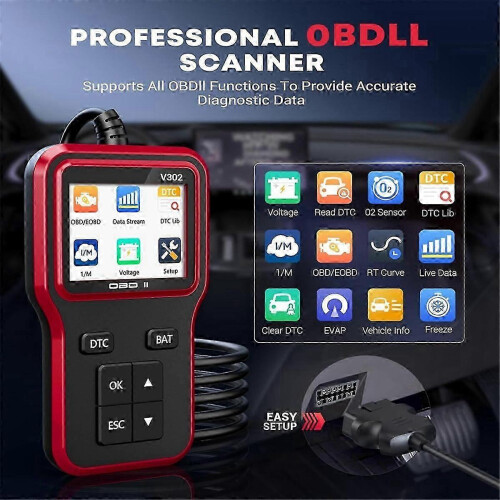 Scanóir Obd2, Uirlis Diagnóiseach Gluaisteán Léitheoir Cód do Ghluaisteáin agus Trucailí 1