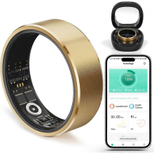 (19,8 mm) Neuestes Modell 2026: Fitness-Ring mit Gesundheitstracker, Smart-Ring für Gesundheitsüberwachung, Gold