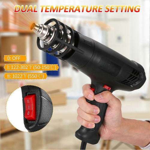 Κιτ μηχανής θερμού αέρα 1600-2000W, τελευταίο μοντέλο 2026, διπλής ρύθμισης θερμοκρασίας 1