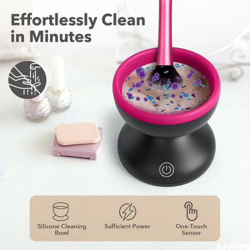 2026 Latest Model Electric Makeup Brush Cleaner Machine, Powerful Friction 2