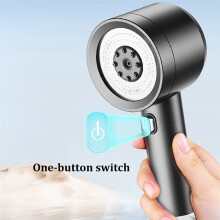 Ducha de Filtro Presurizada 4 Modos Ducha Doméstica Súper Fuerte Ducha de Filtro de Purificación Plateada