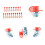120Pcs/Set Leaf Spring Nut Grease Fittings Grease Couplers Grease Fitting Hydraulic Zerk Grease 7