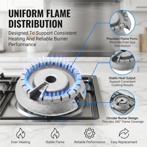 WB16K10055 Surface Burner  Replacement for GE Gas Range Burner  2-13/16 Inch 2
