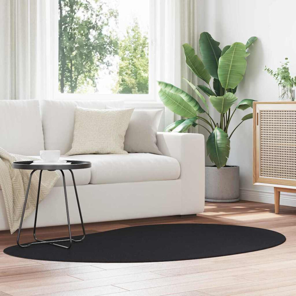 Vidaxl Area Rugs Huarte Black 120 X 170 Cm Polyester