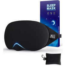 Mavogel Cotton Sleep Eye Mask - Updated Design Light Blocking with Adjustable Nose Bridge, Soft and