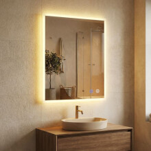 LED-Badezimmerspiegel 70 x 50 cm, beschlagfrei, dimmbar
