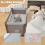 5-in-1 Baby-Reisebett mit Wickeltisch, Grau 4