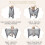 5-in-1 Baby-Reisebett mit Wickeltisch, Grau 8