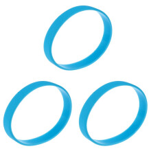 3X Fashion Silicone Rubber Elasticity Wristband Wrist Band Cuff Bracelet Bangle Sky