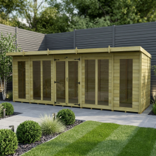 18 x 6 Pent Summer House Tanalised (Full Height Window) Fast & Free 2-5 Nationwide Delivery