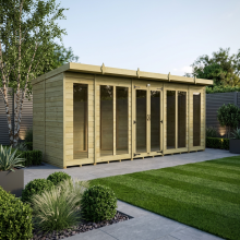 18 x 7 Pent Summer House Tanalised (Full Height Window) Fast & Free 2-5 Nationwide Delivery