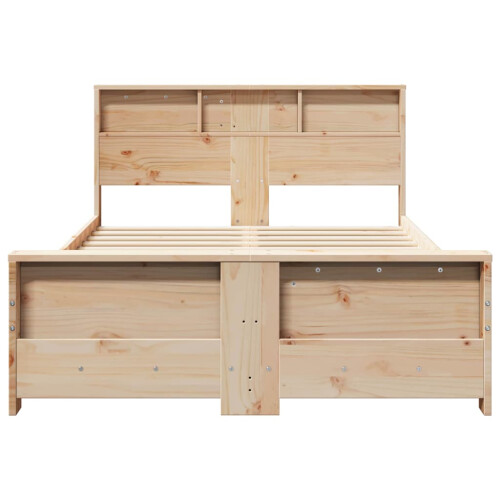 VidaXL vidaXL Bed Frame with Headboard Brown 135 x 190 cm Engineered Wood 1