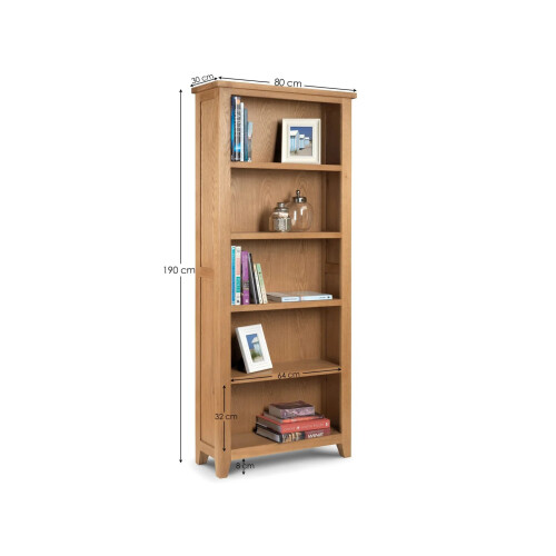 Astoria White Oak Tall Bookcase Assembled 2