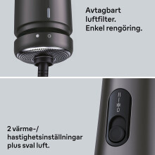 Ionische föhnborstel/styler 800W, 2 opzetstukken