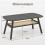 Houten salontafel met rotan plank, 2-laags, 100x55x44,5 cm 2
