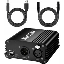 Zasilanie Phantom 48V ,1 kanał do mikrofonu kondensatora, 10-stopowy kabel