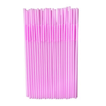 200PCS Pink Bendy Straws Flexible Disposable Drinking Straws For Parties Juice Milk Cocktails