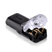 50 conectores de cable de 2 pines a presión, impermeables, para cables eléctricos, con doble conector y cierre de seguridad.