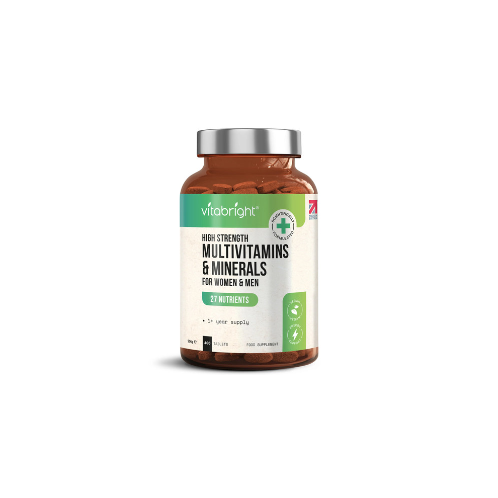 Multivitamin & Minerals - 400 Vegan Tablets - UK Made - 100% RDA - Image 2