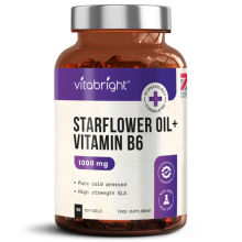 Starflower Oil Capsules - 90 Capsules - 1000mg Plus Vitamin B6