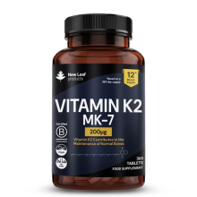 Vitamin K2 MK-7 Tablets - High Strength Vegan Tablets 200Âµg P/S Menaquinone-7