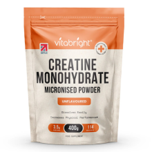 Creatine Monohydrate Powder - 400g Pouch - Micronised for Easy Dissolving