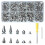 Κιτ 354 τεμαχίων Punk Spikes και Studs, 8 μεγέθη μεταλλικών κωνικών καρφιών για δερμά 1