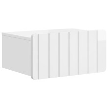 vidaXL Wall-Mounted Bedside Cabinet High Gloss White 49 x 34.5 x 24 cm