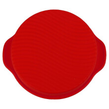 29 cm (11,42 Zoll) 3D Runde Silikon-Kuchenform zum Backen (Rot)