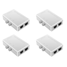 4X RJ45-Netzwerk-, 2-Port-LAN-Ethernet-Netzwerk-Box-Umschalter, RJ45-Splitter, Dual-2-Wege-Port, Manueller Sharing--Adapter