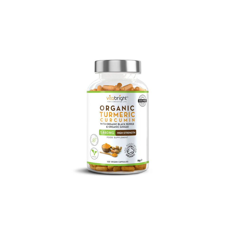 Vitabright Turmeric Curcumin Tablets 1440Mg + Pepper & Ginger Organic - 120 X Capsules
