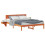 VidaXL vidaXL Bed Frame with Headboard Wax Brown 150 x 200 cm Solid Pine Wood 5
