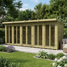 20 x 7 Pent Summer House Tanalised (Full Height Window) Fast & Free 2-5 Nationwide Delivery