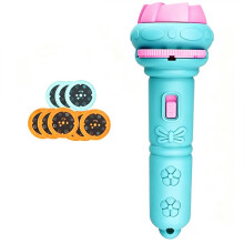 Kids Projector Flashlight 10 Cards 80 Patterns Night Light Bedtime Story Early Learning Educational Toy Gift