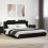VidaXL vidaXL Bettgestell mit Kopfteil Schwarz Eichen-Optik 180 x 200 cm 1