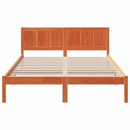 VidaXL vidaXL Bed Frame Brown 140 x 200 cm Solid Pine wood 1