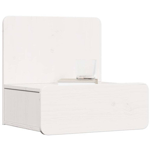 VidaXL vidaXL Bedside Table White 44 x 32.5 x 40 cm Solid pine wood 2