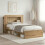 VidaXL vidaXL Bed Frame with Storage Artisan Oak 90 x 200 cm Engineered Wood 1