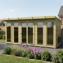 14 x 5 Pent Summer House Tanalised (Full Height Window) Fast & Free 2-5 Nationwide Delivery