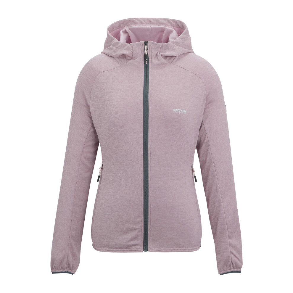 Regatta (10 Uk, Powder Lilac) Womens/Ladies Ferna Stretch Hooded Fleece Jacket