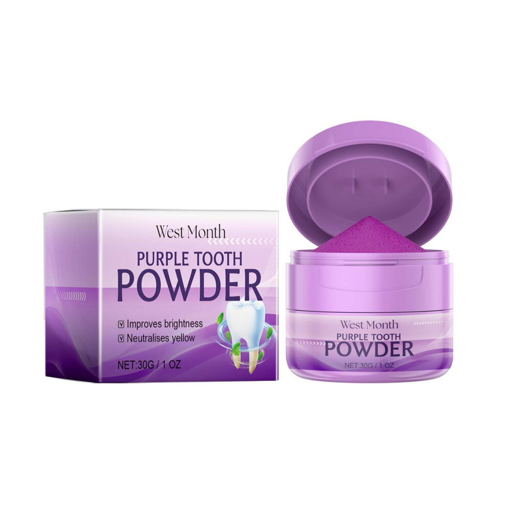 (30g) West&Month Teeth Cleansing Powder freshens breath, cleans tartar and stains, and cares for the mouth and gums