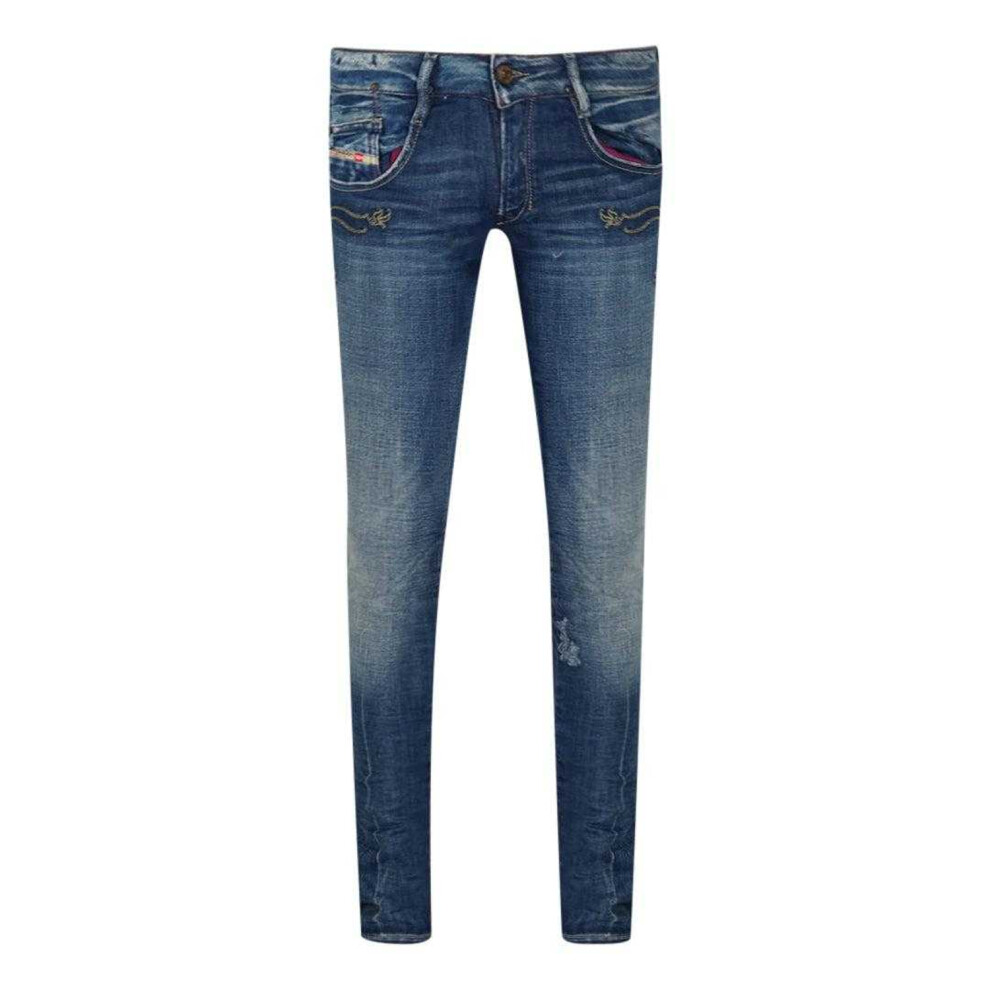 Diesel (30R, Dark Blue) Mens Clush Jeans