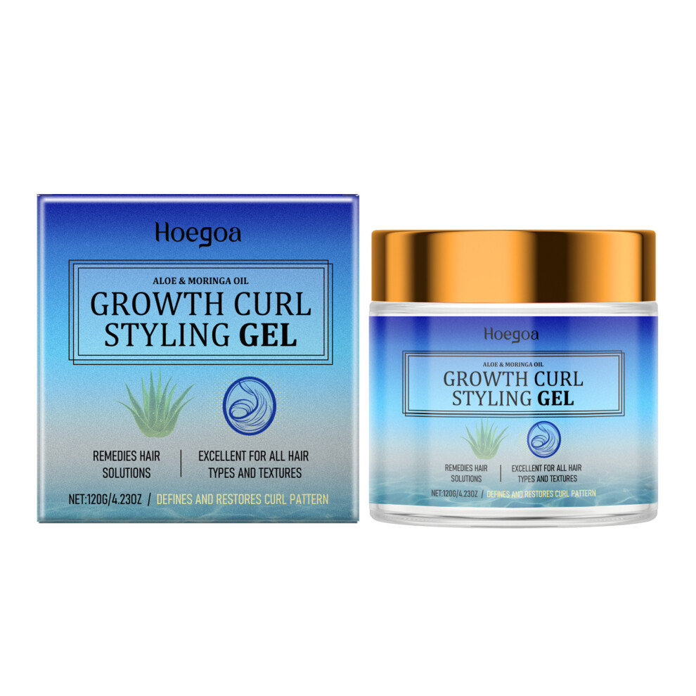 (120g) HOEGOA Curly Hair Styling Gel Moisturizing Curly Hair Styling Fluffy Natural Refreshing Hair Care Gel