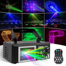 5 in 1 RGB laserprojectielicht 1000+ patronen sfeerlamp met afstandsbediening voor DJ KTV Bar