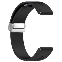 Kompatibel mit Samsung Galaxy Watch 6/6 Classic / 5/4 / Huawei Watch GT 3, 42 mm Silikonarmband, magnetische silberne Sc
