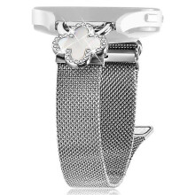 Compatible con Verizon Gizmo Watch 3, correa de reloj magnética de metal estilo milanesa con diseño de trébol, tamaño: